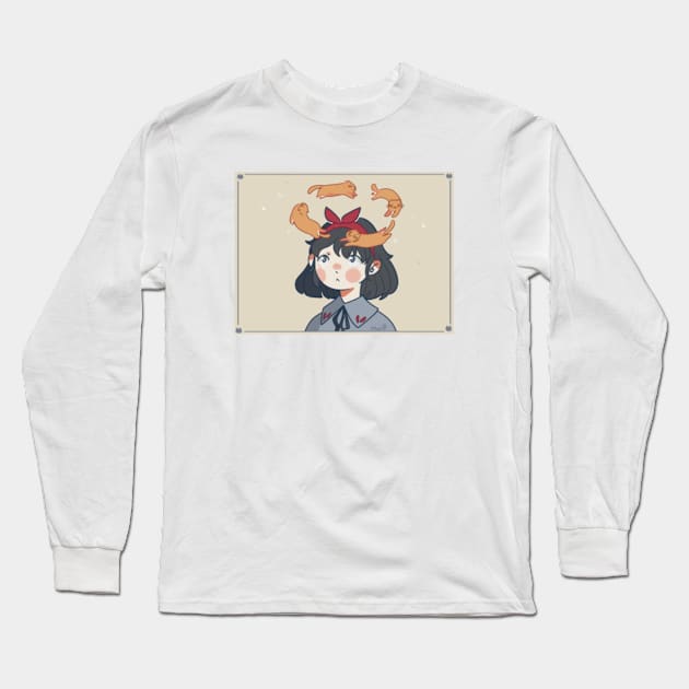 in love with cats Long Sleeve T-Shirt by Mob0